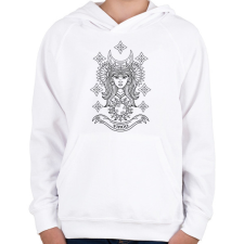 PRINTFASHION Szűz - Gyerek kapucnis pulóver - Fehér gyerek pulóver, kardigán