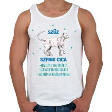 PRINTFASHION Szűz - Szfinx cica - Férfi atléta - Fehér