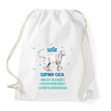 PRINTFASHION Szűz - Szfinx cica - Sportzsák, Tornazsák - Fehér tornazsák