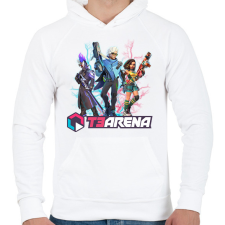 PRINTFASHION T3 Arena - Férfi kapucnis pulóver - Fehér férfi pulóver, kardigán