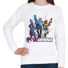 PRINTFASHION T3 Arena - Női pulóver - Fehér női pulóver, kardigán