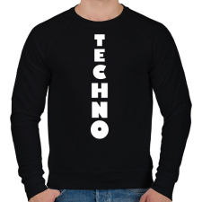 PRINTFASHION T E C H N O - Férfi pulóver - Fekete férfi pulóver, kardigán
