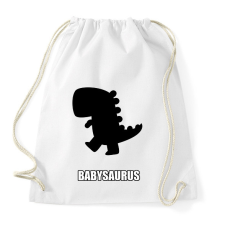 PRINTFASHION T-rex család - Babysaurus - Sportzsák, Tornazsák - Fehér tornazsák