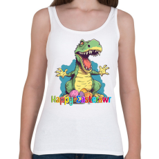 PRINTFASHION T-rex dínó húsvéti tojások - Női atléta - Fehér