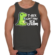 PRINTFASHION T-REX fagyi - Férfi atléta - Sötétszürke