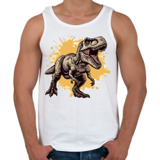 PRINTFASHION T-Rex  - Férfi atléta - Fehér