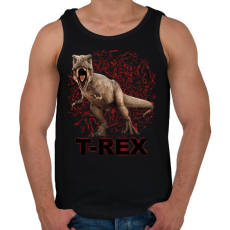 PRINTFASHION T-REX - Férfi atléta - Fekete