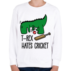 PRINTFASHION T-rex hates cricket - Gyerek pulóver - Fehér