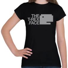 PRINTFASHION T-REX - Női póló - Fekete