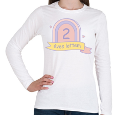 PRINTFASHION Táblás minta - Számmal - Női hosszú ujjú póló - Fehér női póló