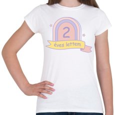 PRINTFASHION Táblás minta - Számmal - Női póló - Fehér
