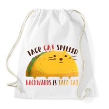 PRINTFASHION Taco Cica - Sportzsák, Tornazsák - Fehér tornazsák