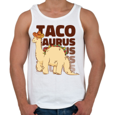 PRINTFASHION Tacosaurus - Férfi atléta - Fehér atléta, trikó