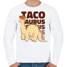 PRINTFASHION Tacosaurus - Férfi pulóver - Fehér férfi pulóver, kardigán