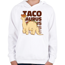 PRINTFASHION Tacosaurus - Gyerek kapucnis pulóver - Fehér gyerek pulóver, kardigán