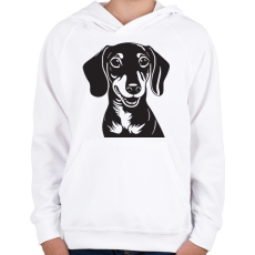 PRINTFASHION tacsi - Gyerek kapucnis pulóver - Fehér