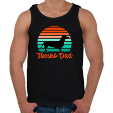 PRINTFASHION Tacskó Dad - Férfi atléta - Fekete atléta, trikó