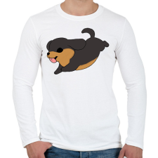 PRINTFASHION Tacskó (fekete cser) - Férfi hosszú ujjú póló - Fehér férfi póló