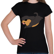 PRINTFASHION Tacskó (fekete cser) - Női póló - Fekete