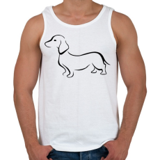 PRINTFASHION Tacskó - Férfi atléta - Fehér