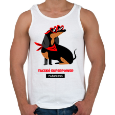 PRINTFASHION TACSKO - Férfi atléta - Fehér atléta, trikó