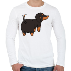 PRINTFASHION Tacskó - Férfi hosszú ujjú póló - Fehér