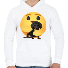PRINTFASHION Tacskó - Férfi kapucnis pulóver - Fehér férfi pulóver, kardigán