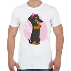 PRINTFASHION Tacskó - Férfi póló - Fehér