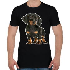 PRINTFASHION Tacskó  - Férfi póló - Fekete férfi póló