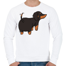 PRINTFASHION Tacskó - Férfi pulóver - Fehér