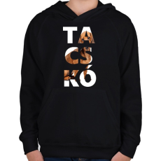 PRINTFASHION TACSKÓ - Gyerek kapucnis pulóver - Fekete