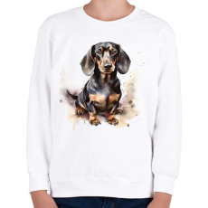 PRINTFASHION Tacskó  - Gyerek pulóver - Fehér