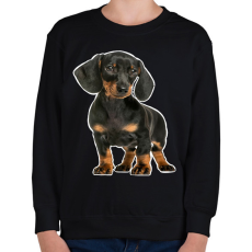 PRINTFASHION Tacskó  - Gyerek pulóver - Fekete