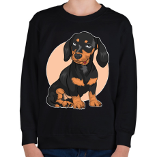 PRINTFASHION tacskó - Gyerek pulóver - Fekete