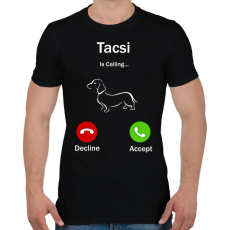 PRINTFASHION Tacskó hív  - Férfi póló - Fekete