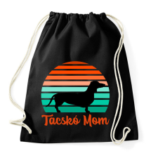 PRINTFASHION Tacskó Mom - Sportzsák, Tornazsák - Fekete tornazsák