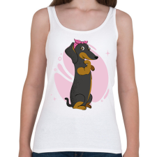 PRINTFASHION Tacskó - Női atléta - Fehér női trikó