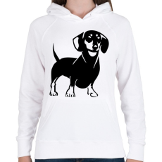 PRINTFASHION Tacskó - Női kapucnis pulóver - Fehér