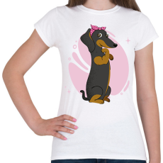 PRINTFASHION Tacskó - Női póló - Fehér