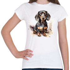 PRINTFASHION Tacskó  - Női póló - Fehér női póló