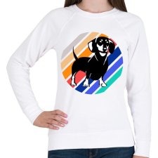 PRINTFASHION Tacskó - Női pulóver - Fehér női pulóver, kardigán