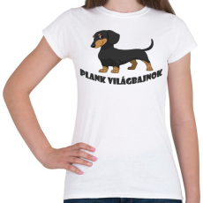 PRINTFASHION Tacskó Plank - Női póló - Fehér