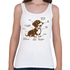 PRINTFASHION Tacskó részei - Női atléta - Fehér