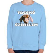 PRINTFASHION Tacskó szerelem - Gyerek pulóver - Világoskék gyerek pulóver, kardigán