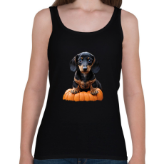 PRINTFASHION Tacskó tökkel - Női atléta - Fekete