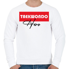PRINTFASHION Taekwondo hero - Férfi pulóver - Fehér