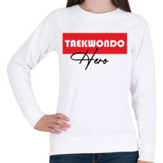 PRINTFASHION Taekwondo hero - Női pulóver - Fehér