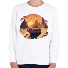 PRINTFASHION Tájkép - Gyerek pulóver - Fehér gyerek pulóver, kardigán