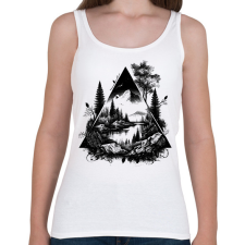 PRINTFASHION Tájkép - Női atléta - Fehér női trikó