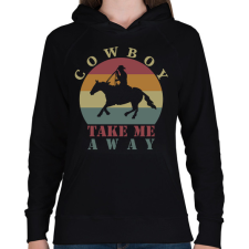 PRINTFASHION Take me away - Női kapucnis pulóver - Fekete női pulóver, kardigán